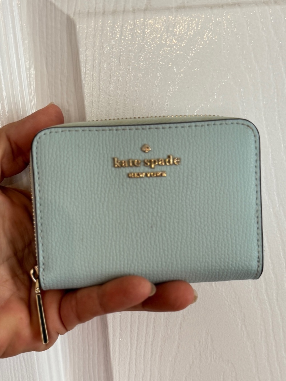 Kate Spade Darcy Small Zip Card Case Blue Glow